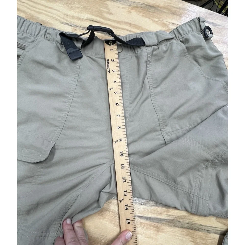 North Face Paramount Peak Convertible Hiking Pants Mens XL Beige Belted Outdoor